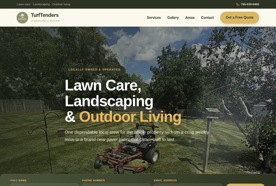 Preview of the Modern concept homepage
